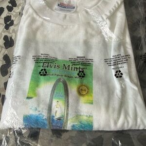 Fruit of the Loom White Elvis Mint Kids Tee
